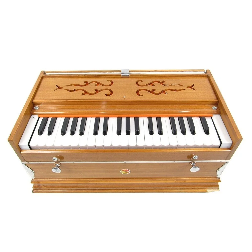 Kartar Harmonium Concert Style 3.25 Octave Teak Tun Wood Excellent 2 Brass Reeds